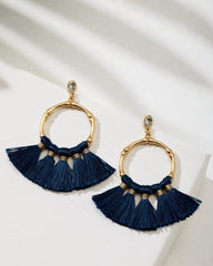 Women Jewelry | Tommy Bahama Indigo Bay Bamboo Tassel Earrings Navy