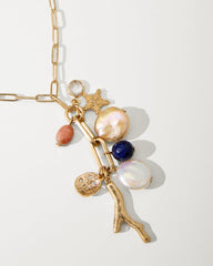 Women Jewelry | Tommy Bahama Indigo Bay Semiprecious Stone & Pearl Charm Necklace Gold Multi