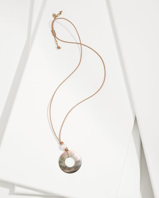 Women Jewelry | Tommy Bahama Indigo Shore Grey Shell Pendant Necklace Gold