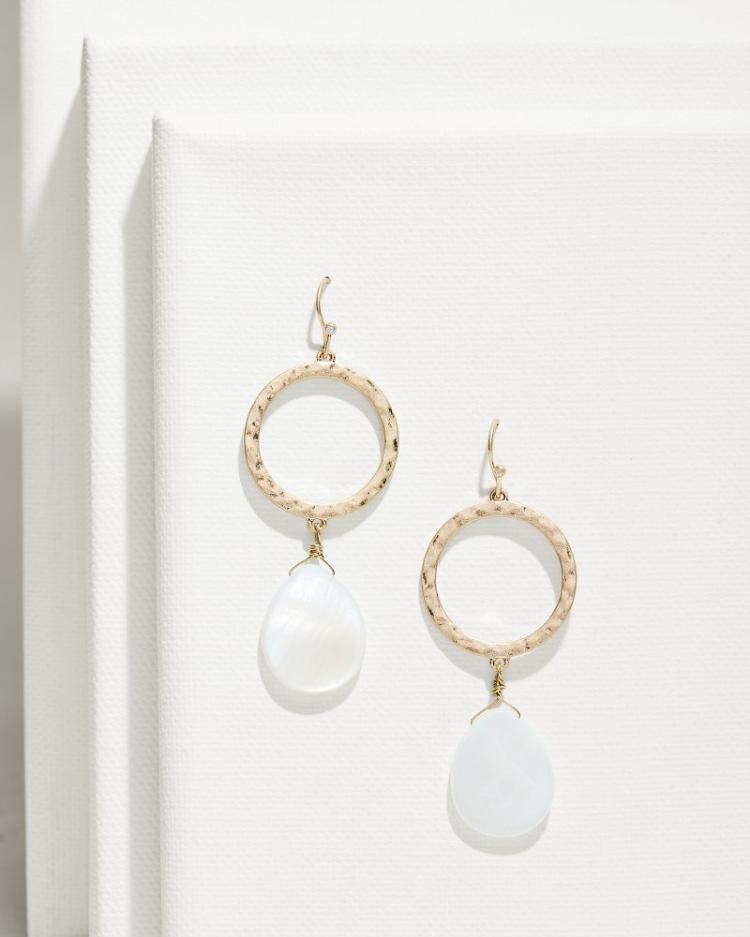Women Jewelry | Tommy Bahama Indigo Shore Mother Of Pearl Teardrop Earrings Gold
