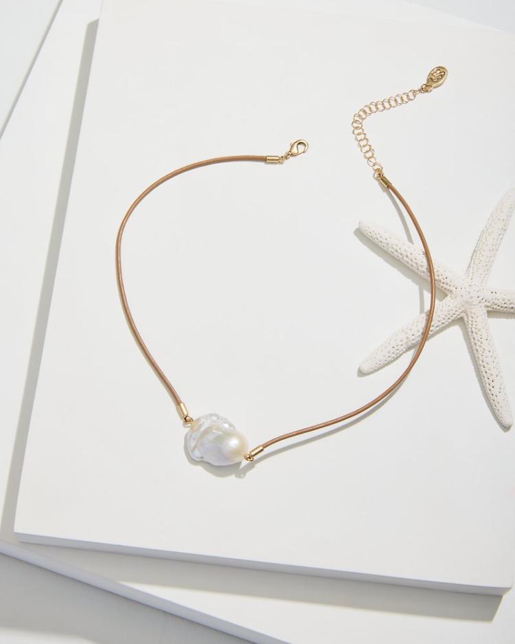 Women Jewelry | Tommy Bahama Indigo Shore Pearl Corded Pendant Necklace Gold