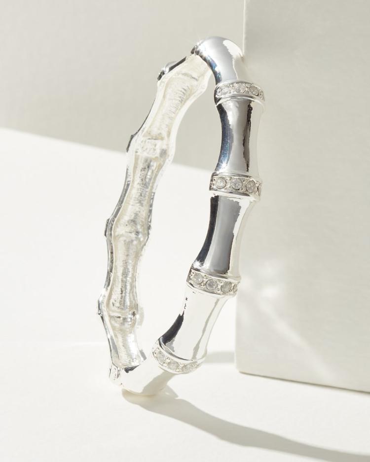 Women Jewelry | Tommy Bahama Island Essence Bamboo Bangle Bracelet Silver