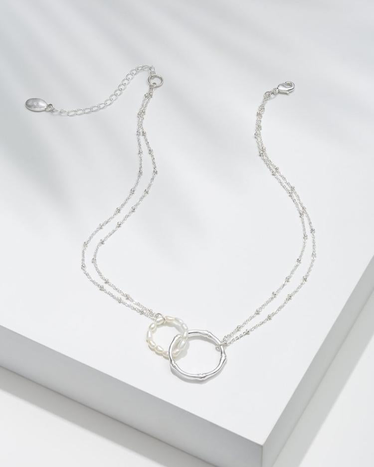 Women Jewelry | Tommy Bahama Island Essence Double Loop Bamboo Necklace Silver