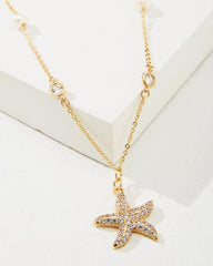 Women Jewelry | Tommy Bahama Island Essence Gold Starfish Pearl Necklace Gold