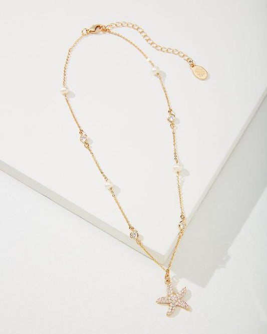 Women Jewelry | Tommy Bahama Island Essence Gold Starfish Pearl Necklace Gold