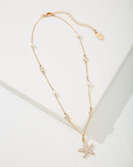 Women Jewelry | Tommy Bahama Island Essence Gold Starfish Pearl Necklace Gold