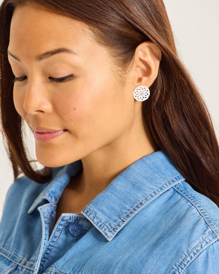 Women Jewelry | Tommy Bahama Madeira Mother Of Pearl Flower Earrings Gold