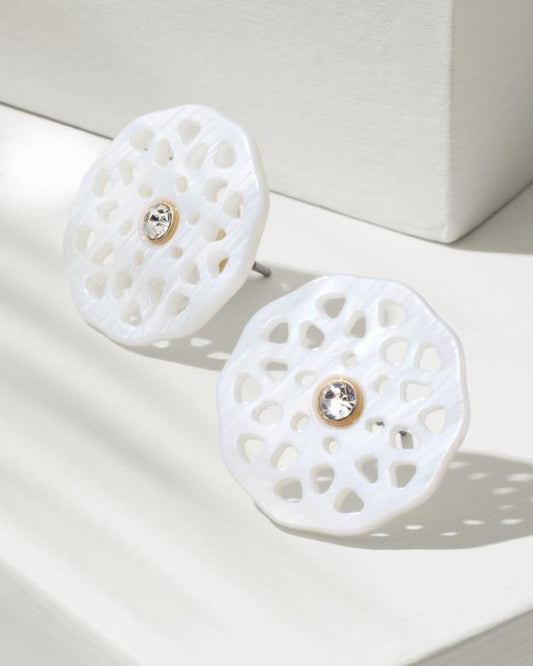 Women Jewelry | Tommy Bahama Madeira Mother Of Pearl Flower Earrings Gold