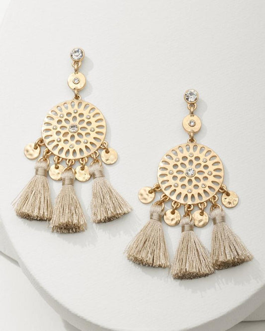 Women Jewelry | Tommy Bahama Madeira Tassel Statement Earrings Gold