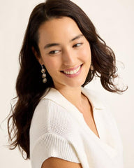 Women Jewelry | Tommy Bahama Marco Island Grey Multi-Shell Drop Earrings Silver