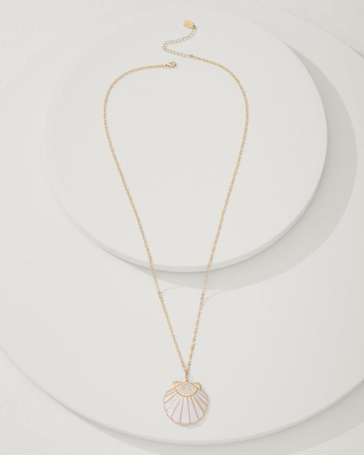 Women Jewelry | Tommy Bahama Moments In Paradise Mother Of Pearl And Shell Pendant Necklace Gold