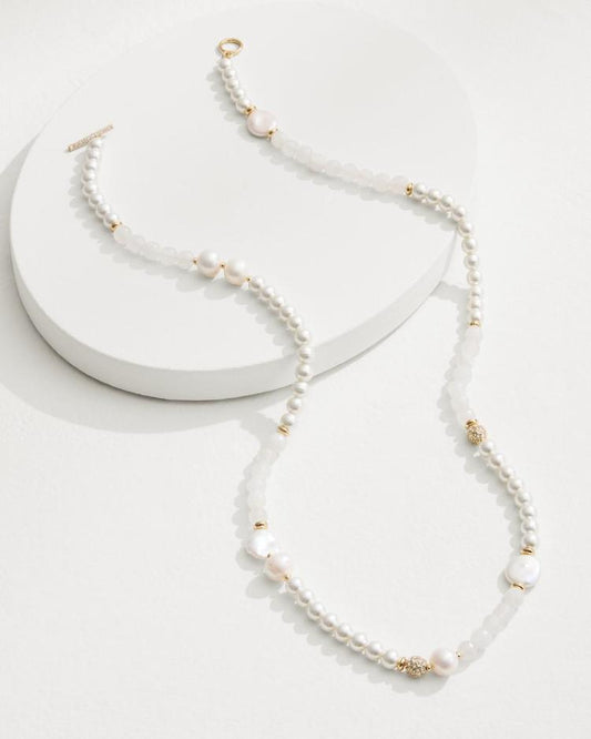 Women Jewelry | Tommy Bahama Moments In Paradise Quartz And Pearl Necklace Gold