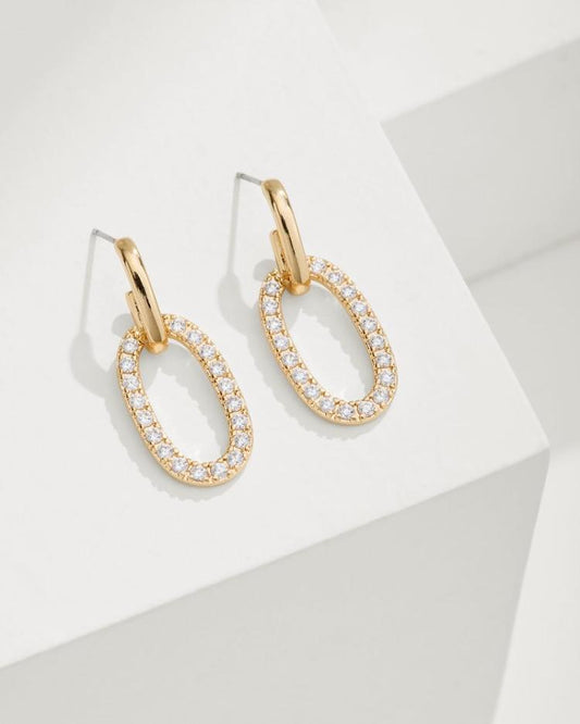 Women Jewelry | Tommy Bahama Sanibel Island Crystal Link Drop Earrings Gold