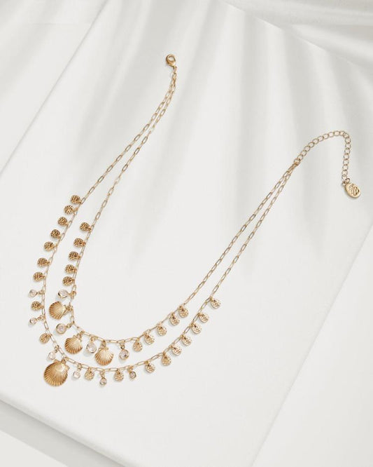 Women Jewelry | Tommy Bahama Seaside Layered Charm Statement Necklace Gold