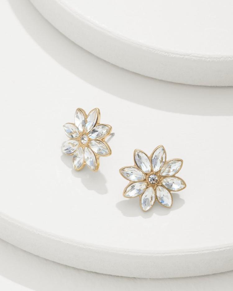 Women Jewelry | Tommy Bahama Tidal Treasure Floral Stud Earrings Gold