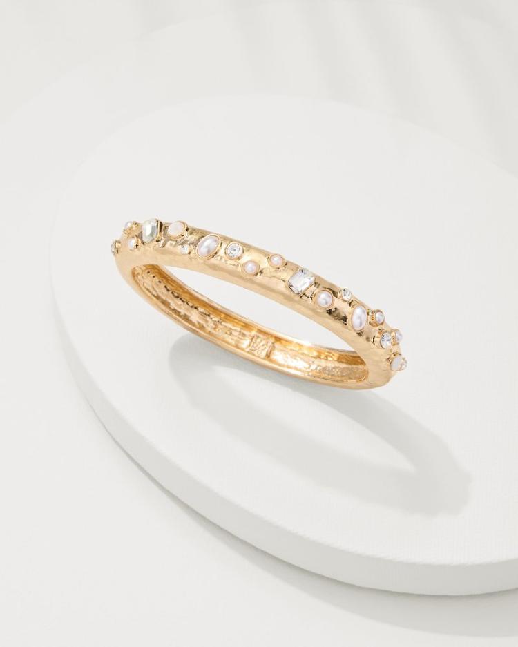 Women Jewelry | Tommy Bahama Tidal Treasure Mother Of Pearl And Stone Bangle Gold
