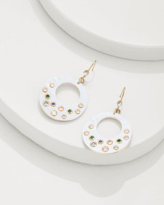 Women Jewelry | Tommy Bahama Tidal Treasure Mother Of Pearl Disc Statement Earrings Gold