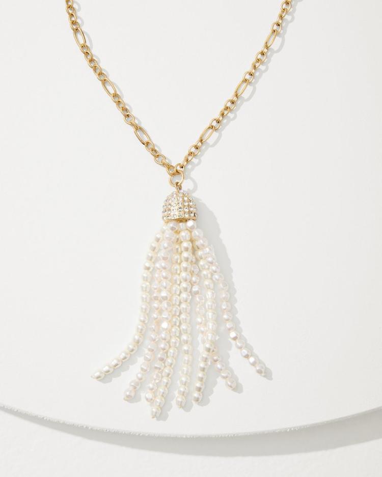 Women Jewelry | Tommy Bahama Tidal Treasure Pearl Tassel Necklace Gold