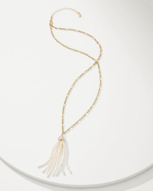 Women Jewelry | Tommy Bahama Tidal Treasure Pearl Tassel Necklace Gold