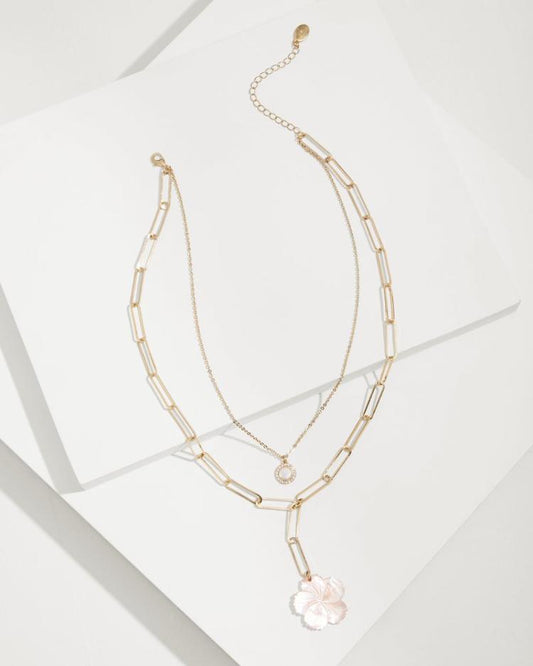 Women Jewelry | Tommy Bahama Tropical Blooms Hibiscus Charm Layered Necklace Pink