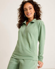 Women Loungewear | Tommy Bahama Marina Del Mar Half-Zip Sweatshirt Tropical Fern