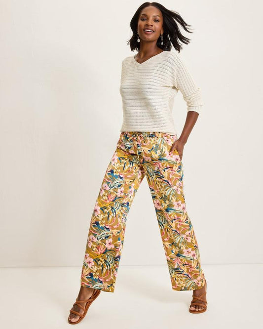 Women Pants & Crops | Tommy Bahama Flora Amora Satin Pants Greek Olive
