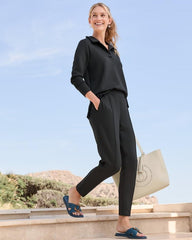 Women Pants & Crops | Tommy Bahama Palm Voyage Pintuck Pants Black