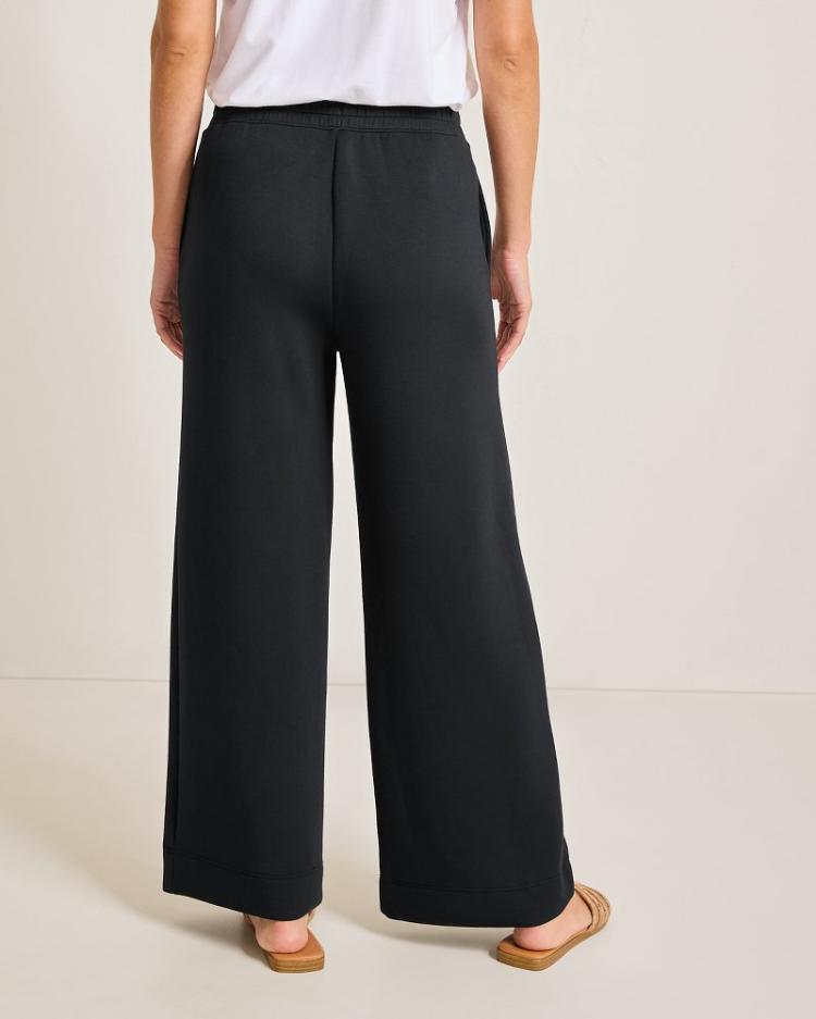 Women Pants & Crops | Tommy Bahama Palm Voyage Wide-Leg Pants Black
