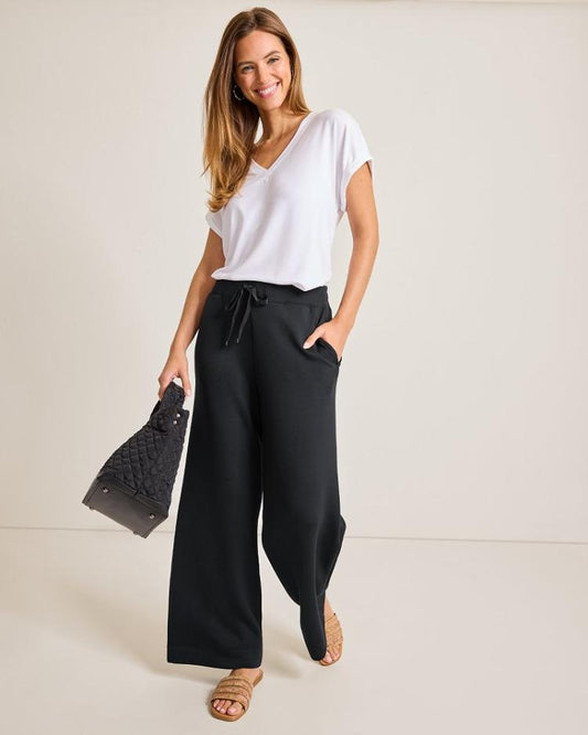 Women Pants & Crops | Tommy Bahama Palm Voyage Wide-Leg Pants Black
