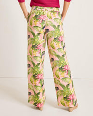 Women Pants & Crops | Tommy Bahama Two Palms Frond Royal High-Rise Linen Easy Pants Coral Haze
