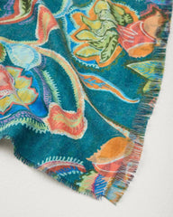 Women Scarves & Wraps | Tommy Bahama Hypnotic Garden Double Face Scarf Blue Spruce