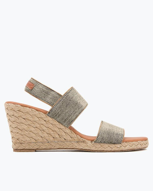 Women Shoes & Sandals | Tommy Bahama André Assous Allison Elastic Wedge Sandals Black/beige
