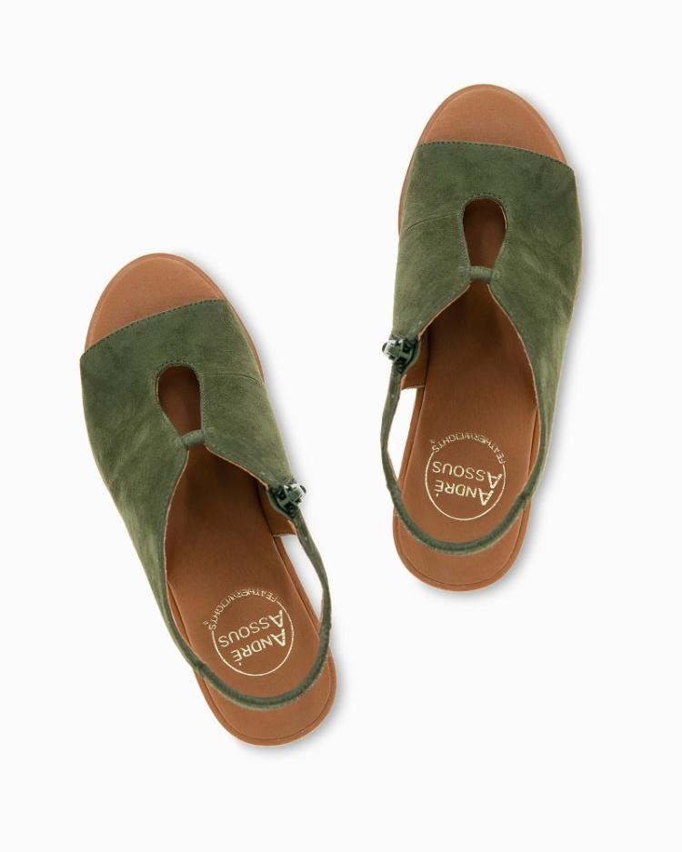 Women Shoes & Sandals | Tommy Bahama André Assous Belinda Suede Featherweights™ Wedges Forest Green
