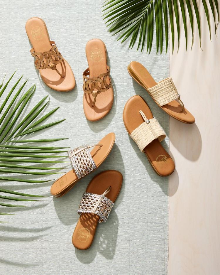 Women Shoes & Sandals | Tommy Bahama André Assous Nice Featherweights™ Raffia Sandals Natural