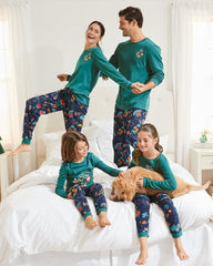 Women Sleepwear | Tommy Bahama Disney Long Sleeve & Pants Family Pajama Set Tropical Teal