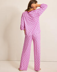 Women Sleepwear | Tommy Bahama Jersey 3/4-Sleeve & Pants Pajama Set Iced Purple