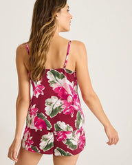 Women Sleepwear | Tommy Bahama Satin Tank & Shorts Pajama Set Fuchsia Pink