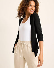 Women Sweaters | Tommy Bahama Addison Linen-Blend Cardigan Black