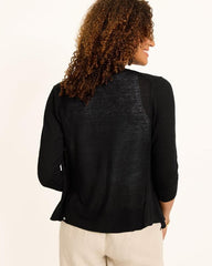 Women Sweaters | Tommy Bahama Addison Linen-Blend Cardigan Black