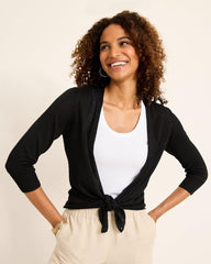 Women Sweaters | Tommy Bahama Addison Linen-Blend Cardigan Black