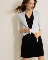 Women Sweaters | Tommy Bahama Addison Shimmer Linen-Blend Cardigan Soft Silver