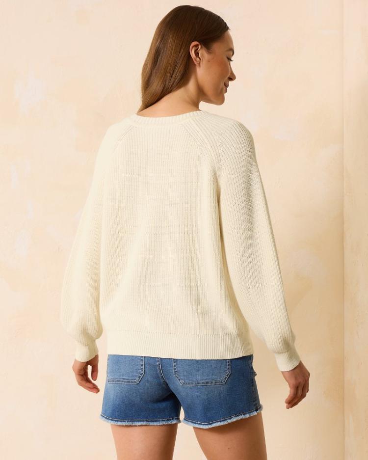 Women Sweaters | Tommy Bahama Breezy Palm Crew Pullover Coconut