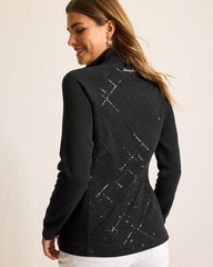 Women Sweatshirts | Tommy Bahama Aruba Diamond Days Embroidered Full-Zip Sweatshirt Black