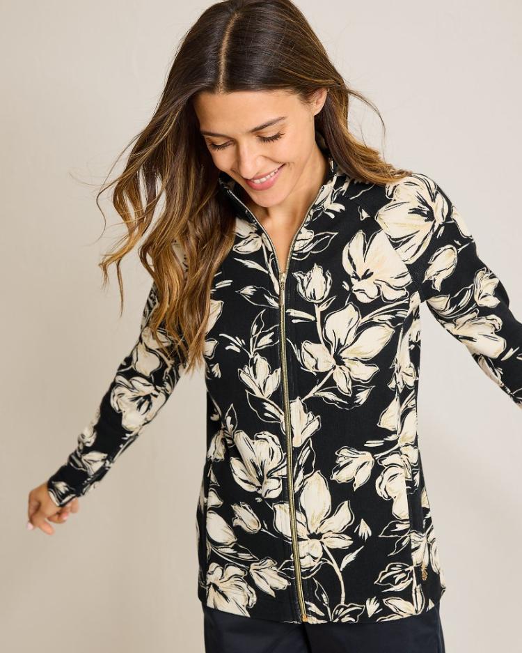 Women Sweatshirts | Tommy Bahama Aruba Noche Mar Full-Zip Sweatshirt Black