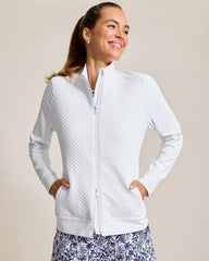 Women Sweatshirts | Tommy Bahama Aubrey Quilted Hybrid Jacket White