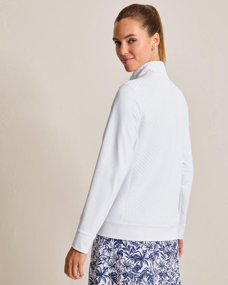 Women Sweatshirts | Tommy Bahama Aubrey Quilted Hybrid Jacket White