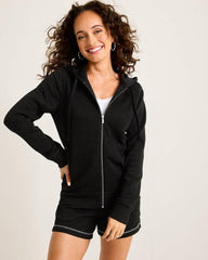 Women Sweatshirts | Tommy Bahama Tobago Bay Full-Zip Hoodie Black