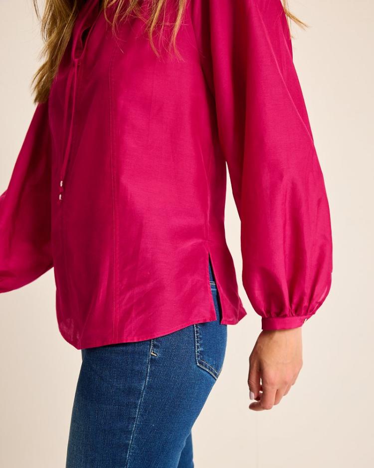 Women Tops & Shirts | Tommy Bahama Agua Amara Seamed Peasant Top Pink Papaya