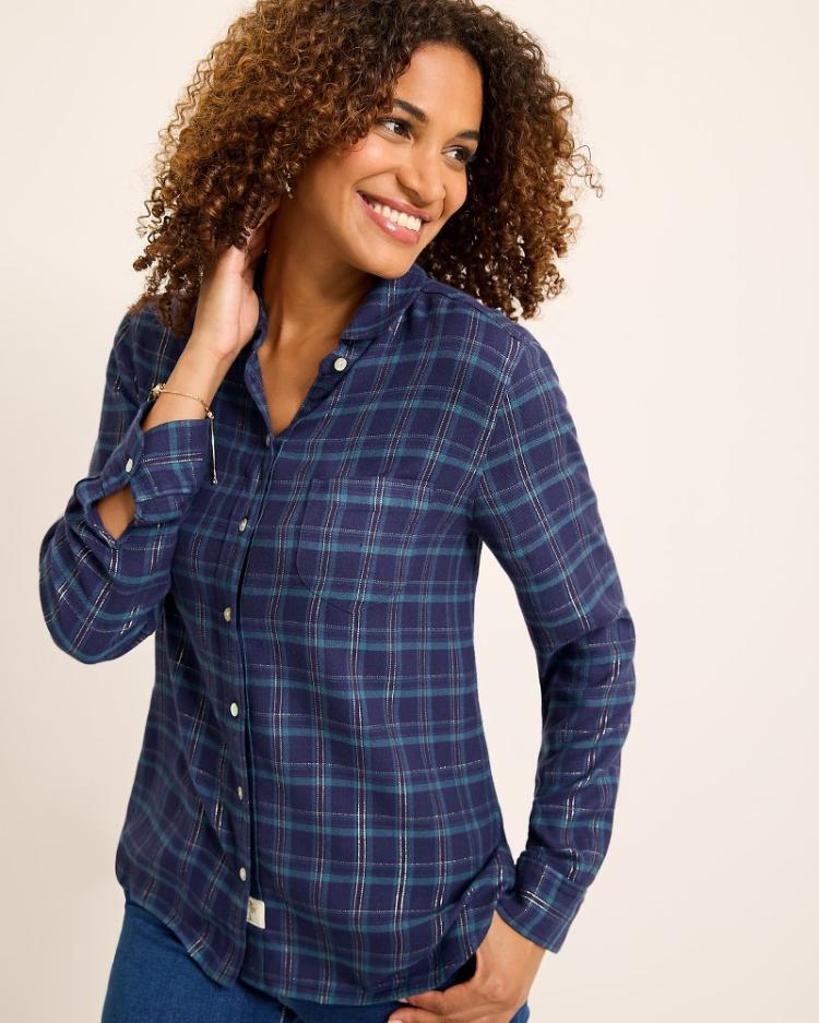 Women Tops & Shirts | Tommy Bahama Golden Sands Flannel Shirt Coastline