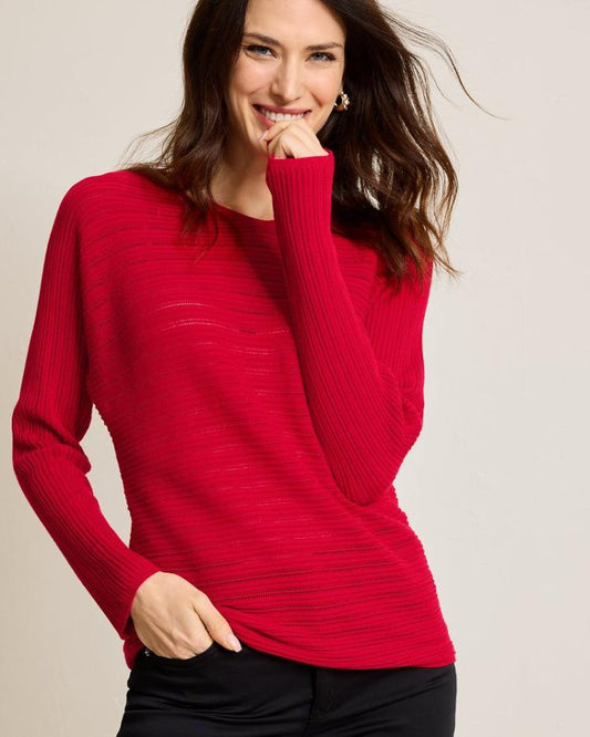 Women Tops & Shirts | Tommy Bahama Jewel Bay Sequin V-Neck Sweater Tango Red